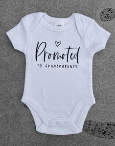 Promoted to grandparents baby onesie