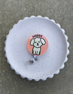 Dog Badge Reel - Bischon
