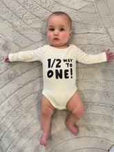 Load image into Gallery viewer, Halfway to One - Half Birthday baby onesie
