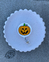 Load image into Gallery viewer, Halloween pumpkin Badge Reel
