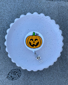 Halloween pumpkin Badge Reel