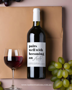 Wine label - Pairs well with becoming a ...