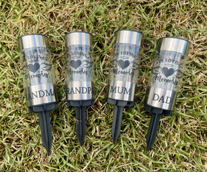 Memorial solar garden light