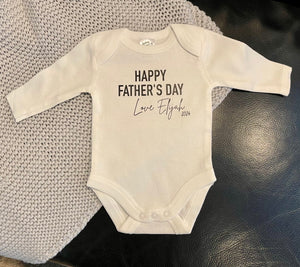 Happy Father's Day baby onesie