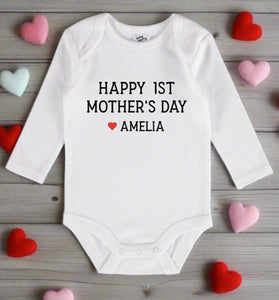 Happy First Mother's Day baby onesie