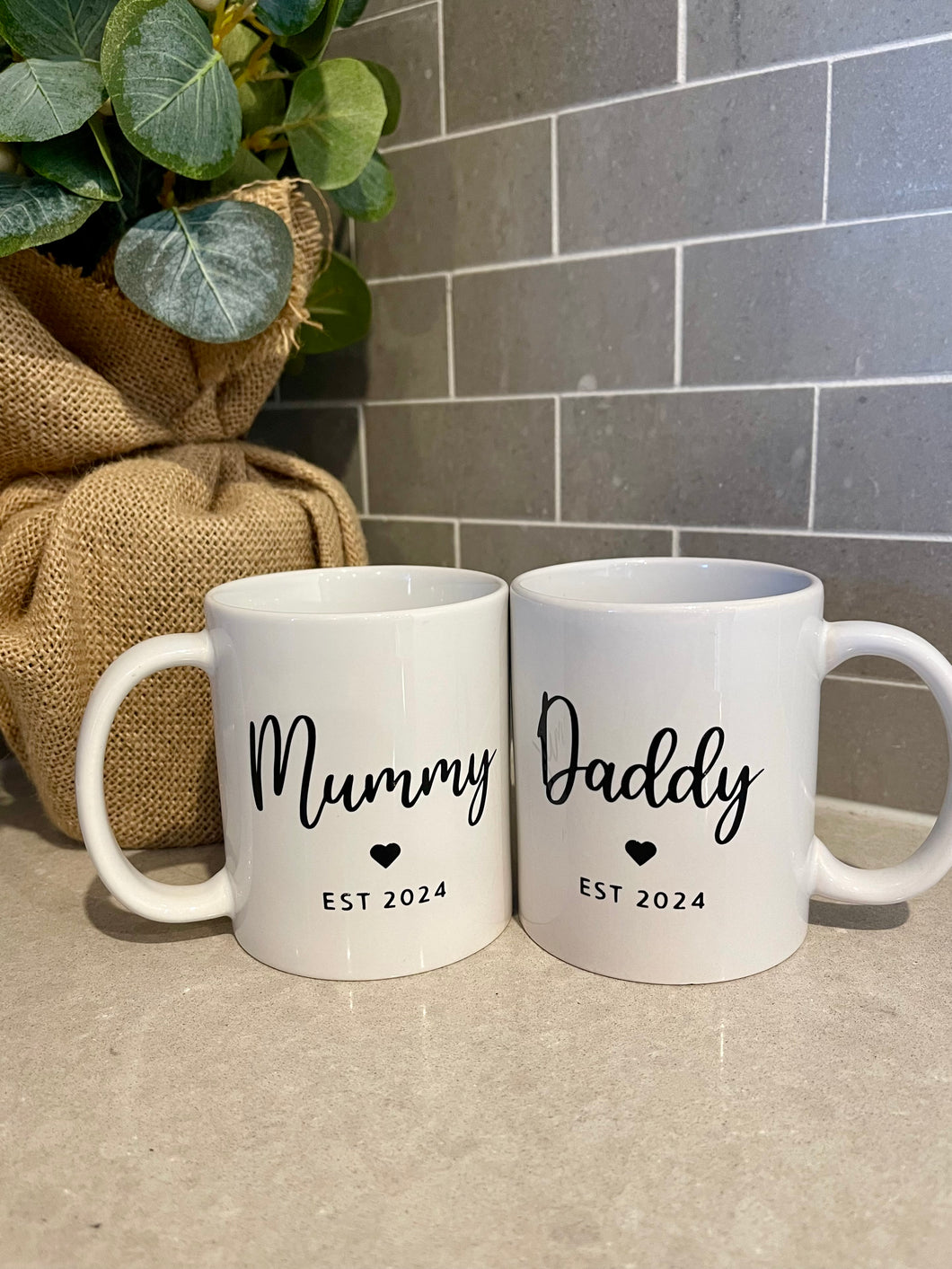 Mummy and Daddy Mug Set