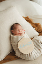 Load image into Gallery viewer, Baby's name personalised announcement plaque
