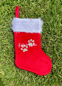 Personalised Christmas Stocking - Paw Print