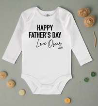 Load image into Gallery viewer, Happy Father&#39;s Day baby onesie
