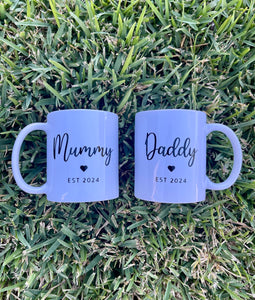 Mummy and Daddy Mug Set