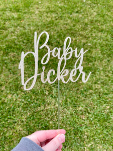 Personalised Baby Cake Topper - Cursive font