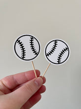 Load image into Gallery viewer, Cupcake Topper - baseball
