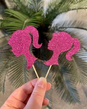 Load image into Gallery viewer, Barbie head inspired Cupcake Topper
