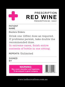 Wine label - prescription