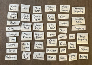 Pre-Selected 45 Spice/Herb Pantry Labels