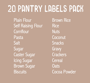 Pre-Selected 20 Pantry Labels