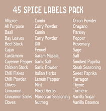 Load image into Gallery viewer, Pre-Selected 45 Spice/Herb Pantry Labels
