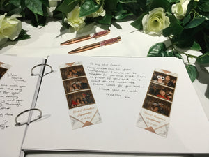 Wedding Guest Book - Love heart Design