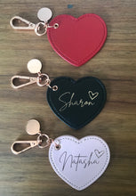 Load image into Gallery viewer, Leather Heart Keyrings
