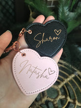 Load image into Gallery viewer, Leather Heart Keyrings
