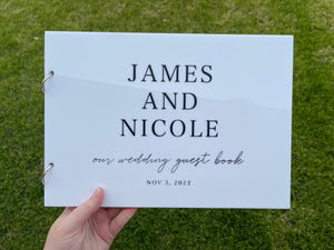 Wedding Guest Book - Modern Design