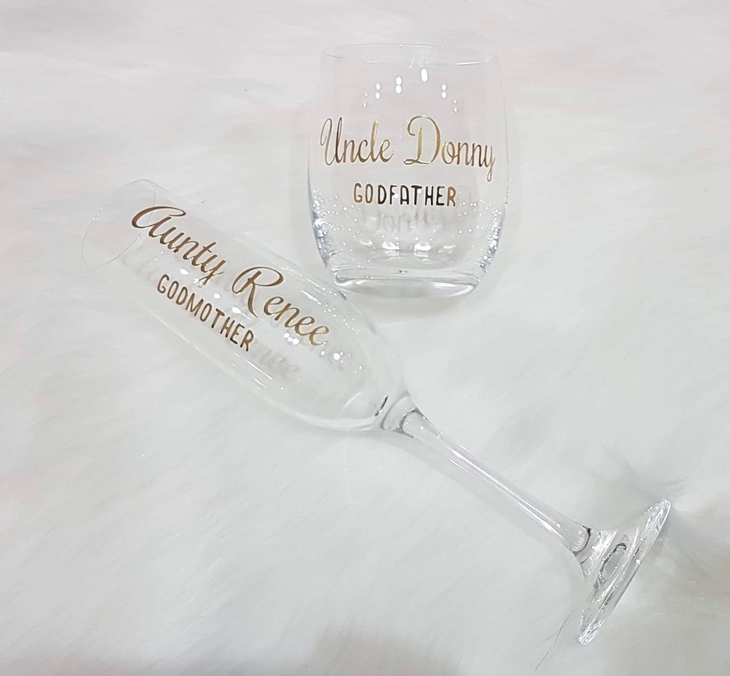 Godmother and Godfather Glasses