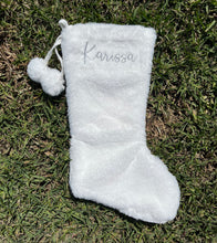 Load image into Gallery viewer, Personalised White Christmas Stocking
