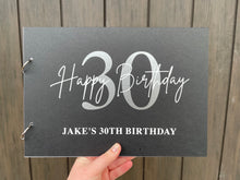 Load image into Gallery viewer, Birthday Guest Book - happy birthday age design
