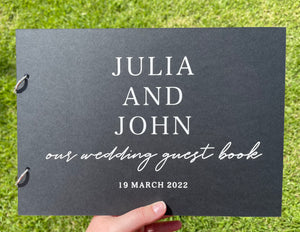 Wedding Guest Book - Modern Design