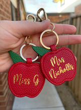 Load image into Gallery viewer, Personalised apple keyring
