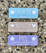 Load image into Gallery viewer, Acrylic Name Badge - white writing
