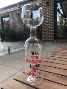 Wine bottle glass