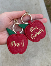 Load image into Gallery viewer, Personalised apple keyring
