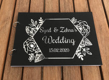 Load image into Gallery viewer, Wedding Guest Book - Geometric Floral Design
